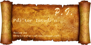 Péter István névjegykártya
