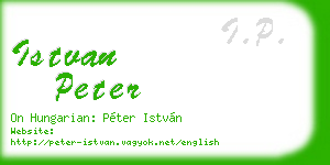 istvan peter business card