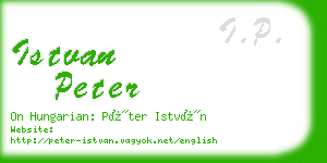 istvan peter business card